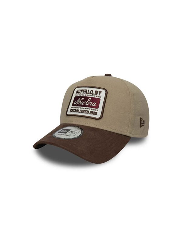 GORRA NEW ERA PATCH SUEDE 9FORTY E-FRAME BEIGE