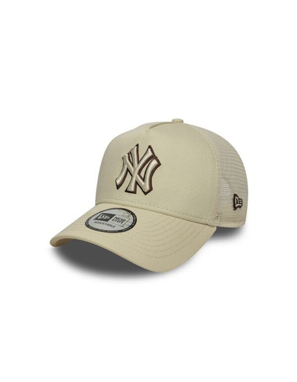 GORRA NEW ERA 9Forty E-FRAME MLB NEW YORK YANKEES TEAM OUTLINE - Beige